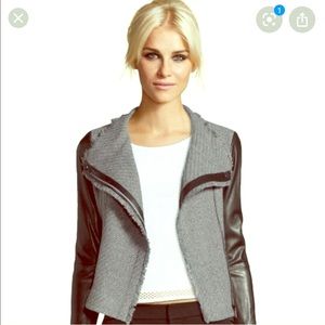 Vince leather and tweed jacket